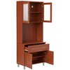 HODEDAH IMPORT Tall Standing Kitchen Cabinet with Top and Bottom