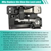 XQSMWF Gray Glove Box Lock Assembly Latch Handle Compatible with