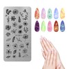 Dagslys 1 Piece Nail Art Stamping Plate Blooming Flowers Tree