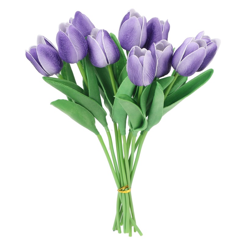 10pcs Artificial Tulip Flowers High Simulation Flowers Decor for Living
