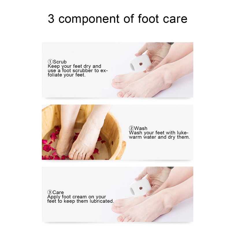 Electric Foot Scrubber Adjustable 2 Gears USB Rechargeable Callus Remover