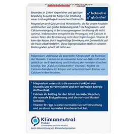 Doppelherz Magnesium + Calcium + D3 - Magnesium als Beitrag f√ºr die Muskelfunktion und zum Erhalt normalen Knochen - 120 Tabletten (Packung mit 2)