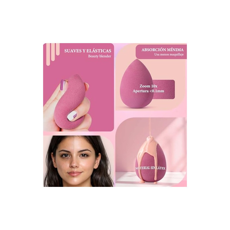 20 Piezas Set de Esponjas Maquillaje, Beauty Blenders