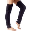 iB-iP Women's Ballet Dancer Aerobic Cute Thermal Leg Warmers, black