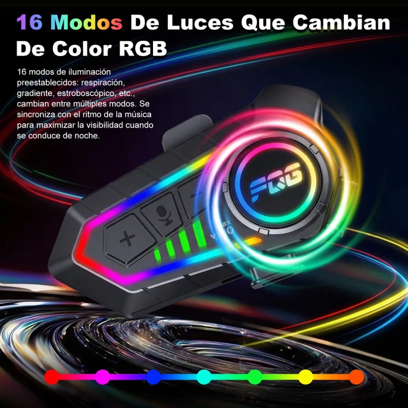 Intercomunicador Para Casco Bluetooth Audífonos Para Moto