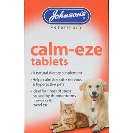 SIPW Johnson's Calm-eze Calming Relief Tablets Nervous Hyperactive Dogs and Cats … (36 Tablets)