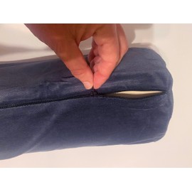 Therapist’s Choice® Bolster Cover with Zipper Closure, Soft & Durable, Size: 6" x 27" (Cover Only, Bolster Not Included) (Dark Blue Velour)