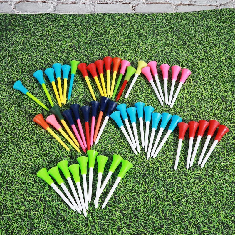 Alomejor tee 50PCS 83mm Plastic tee de Durable Ligero Portetil