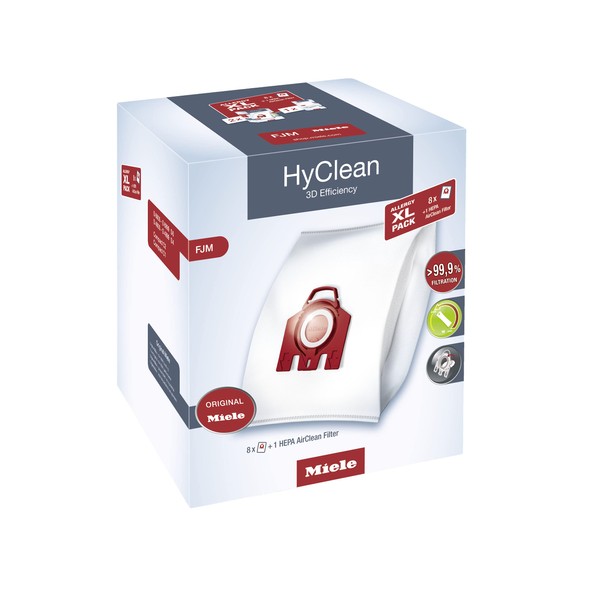Miele (ミーレ) XL Pack HyClean 3D ダストバッグFJM 掃除機用 ＋ HEPAエアクリーンフィルター [ 正規販売店 ] フィルター