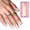 NOVO OVO Short Square Nail Tips 150Pcs Cat Eye, Light