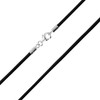 Auroris Real Leather Chain Black Thickness 2 mm with Lobster
