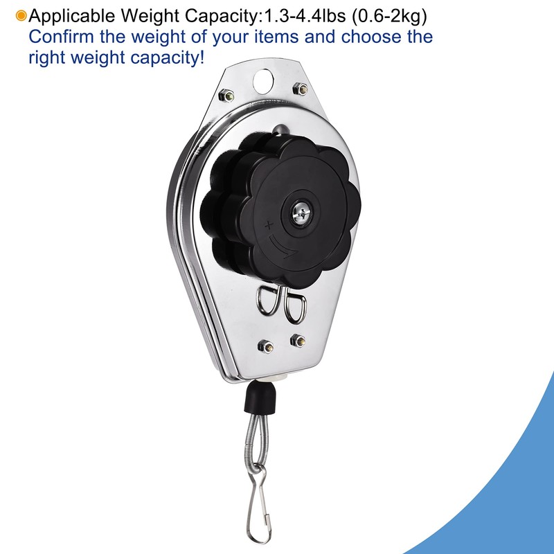 sourcing map Retractable Spring Pull Tool Holder Hanging Device 1.3-4.4