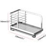 Kitchen Countertop Dish Soap and Dishwashing Brush Holder, SUS 304