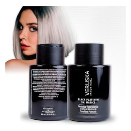 Shampoo Matizadora Black Platinum Verusk by Gaero Shop | 300 Ml | Platinado, Matizador de Canas |Matizador para Cabellos Rubios | Platina y Proporciona Sedosidad
