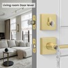 goldenwarm Exterior Deadbolt and Keyed Entry Door Handle Set, Brushed
