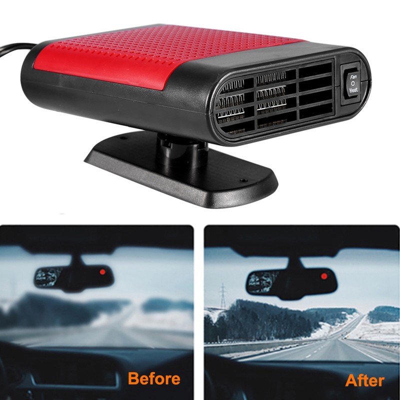 Car 12V Portable Electric Window Heater Heating Dryer Windshield Fan