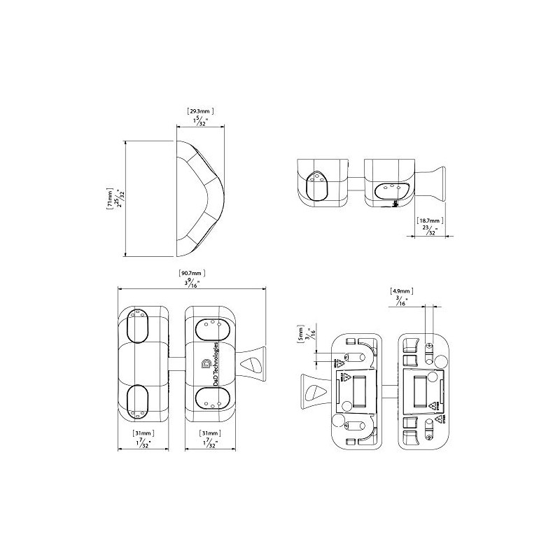 D&D Technologies MLSPS2S MagnaLatch General Purpose Side Pull Magnetic Gate