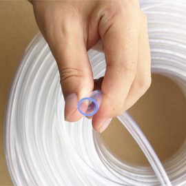 Qufan Tank Air Pump, 9.8 ft (3 m) Length, Inner Diameter 0.3 inch (8 mm), Outer Diameter 0.4 inch (10 mm), Clear Plastic PVC Hose Pipe Tube, For Gardens, Aquarium
