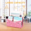 Rulyyo Mail Organizer Envelope Holder - Glitter Pink Acrylic Mail