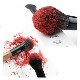 LyDia® Professional Natural Wooden Handle Face Loose Powder/Bronzer/Blush/Contour Blending Cosmetic Makeup Brush