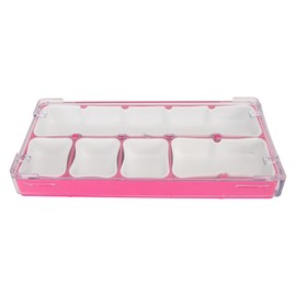 Watch Parts Storage Box 5 Compartments Portable Dustproof Multipurpose Watch Screw Organizer Rose Red