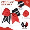 DEEKA 12 PCS Softball Cheer Bows with 2 Glitter Stitching