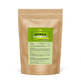 Premium Acerola Extract (High Dosage, At Least 25% Vitamin C According to HPLC Measurement Method), No Unwanted Additives, 250 g Powder in Bag Bonemis