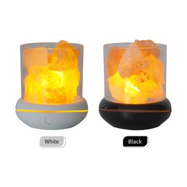 Crystal Salt Stone Night Light 7 Colors LED Rock Crystal Lamp Portable USB Essential Oil Diffuser for Car Home Office Bedroom Desktop Decoration