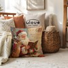 Rustic Christmas Decor Throw Pillow Covers Santa Post Card Design