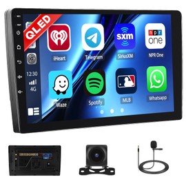 Qualcomm 8-Core 9-inch Universal Car Radio Stereo, [3+32GB] Android 15 Touch Screen Stereo with CarPlay Android Auto/Bluetooth 5.0/1280 * 720P/DSP/FM/RDS/GPS/WiFi/Voice Control