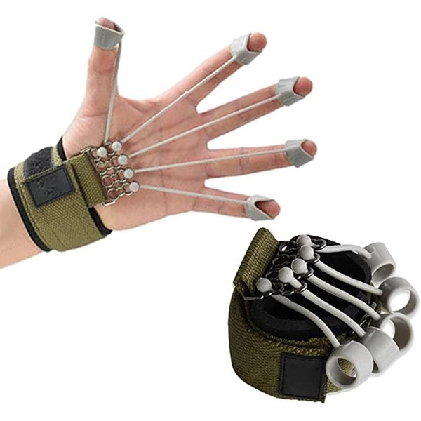 Hand trainer, finger extensor exerciser, hand grip strengthener, grip strength