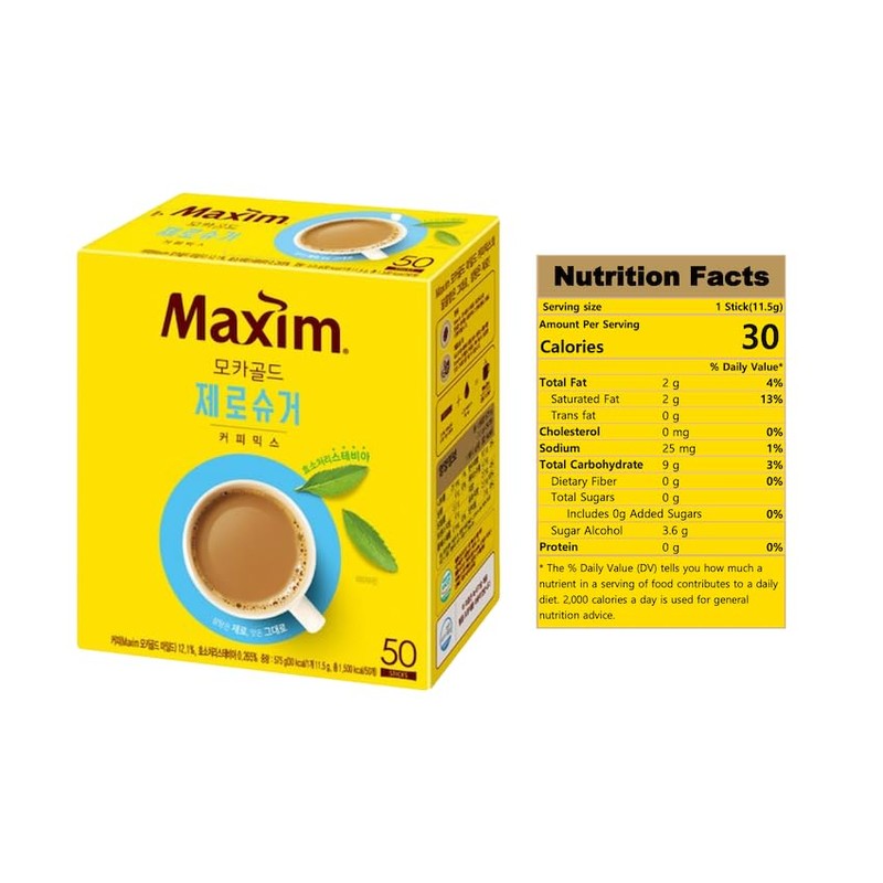 Instant Coffee Maxim Mocha Gold Zero Sugar Coffee Mix 11.5g