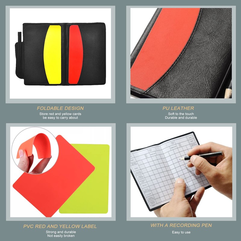 2 Sports Football Referee Cards Set Red Card Yellow Card