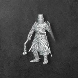 Tofer's Miniatures Medieval Crusader Knight. 28 mm Miniatures Ideal for Games Like SAGA and Other Wargames. Produced (Medieval Crusader Knight with Flail)