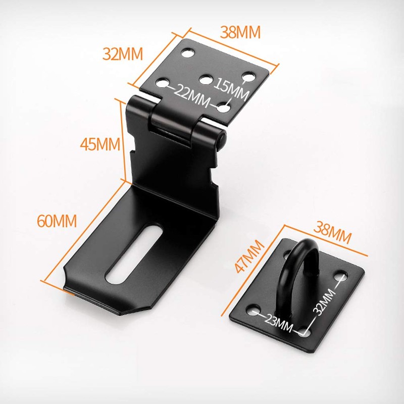 90 Degree Stainless Steel Right Angle Padlock Hasp Locking Latch