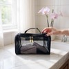 Black Transparent Nylon Mesh Bag for Cosmetics & Toiletries –