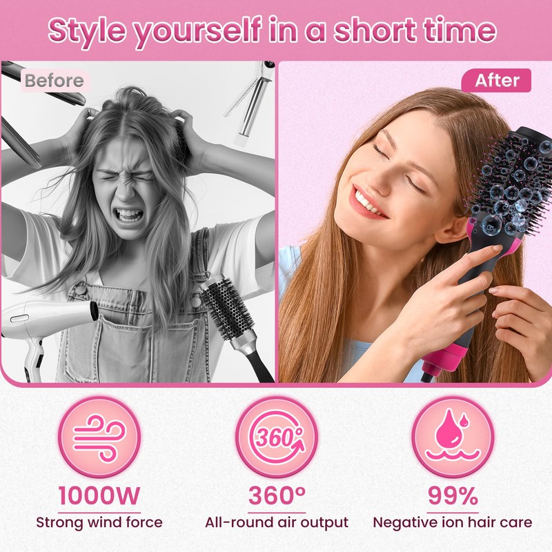 4-in-1 Hair Dryer Brush - Brush Blow Dryer Hot Air