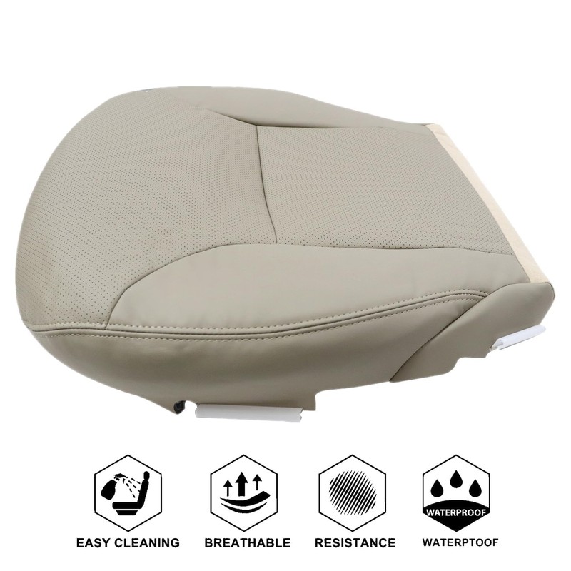 NLQR Front Driver Side Bottom, Perforated Replacement Seat Cover Light