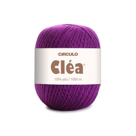 Circulo Clea Yarn – Crochet Thread Fine Size 10-8/2 Perfect for Weaving - 100% Mercerized Brazilian Cotton (Pack of 1 Ball) – 5.3 oz, 1094 yds - Color: 6313 - BlackBerry
