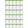 30 high ointment cans, 35 ml, white with green lid