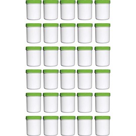 30 high ointment cans, 35 ml, white with green lid