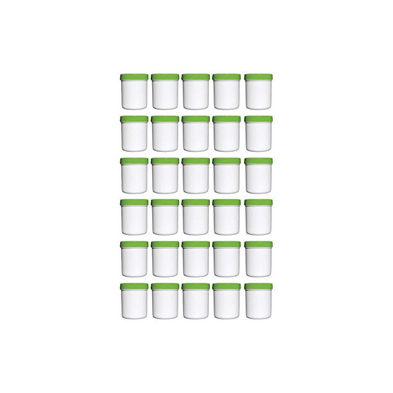 30 high ointment cans, 35 ml, white with green lid