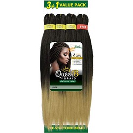Queen B 3 + 1 Free Value Pack Braiding Hair 50" (613)