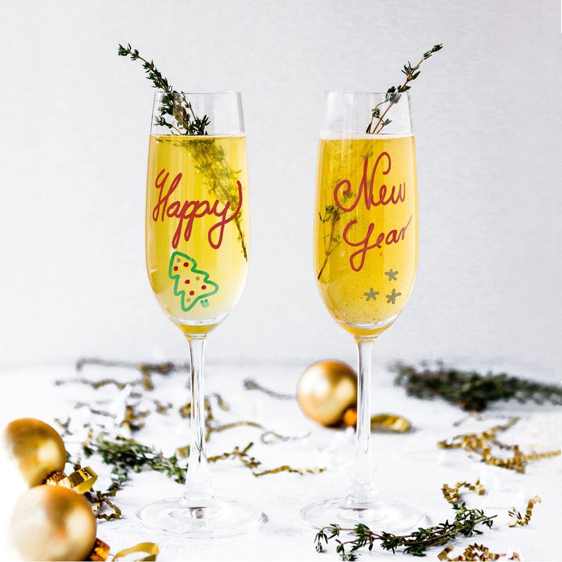 LuLu Wine Glass Markers - Metallic Colors 6 Pens Pack