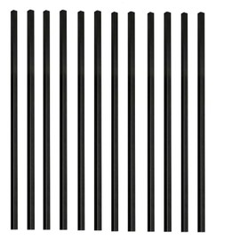 HZIU 50 Pack Deck Balusters 36" x 3/4" Staircase Baluster, Diameter 3/4" Metal Deck Spindle and Stairs Railing,Hollow Square Black Deck Balusters for Deck Railing Porch