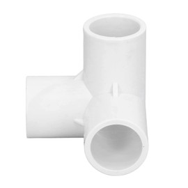 3-Way Pipe Fittings 3-Way Pipe Fittings PVC Pack of 10 3-Way Pipe Fittings PVC Plastic Right Angle T-Corner Connector 20 mm Inner Diameter (White)