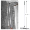 Xifando Floor Squeegee Broom - 52" Long Handle Rubber Scrubber