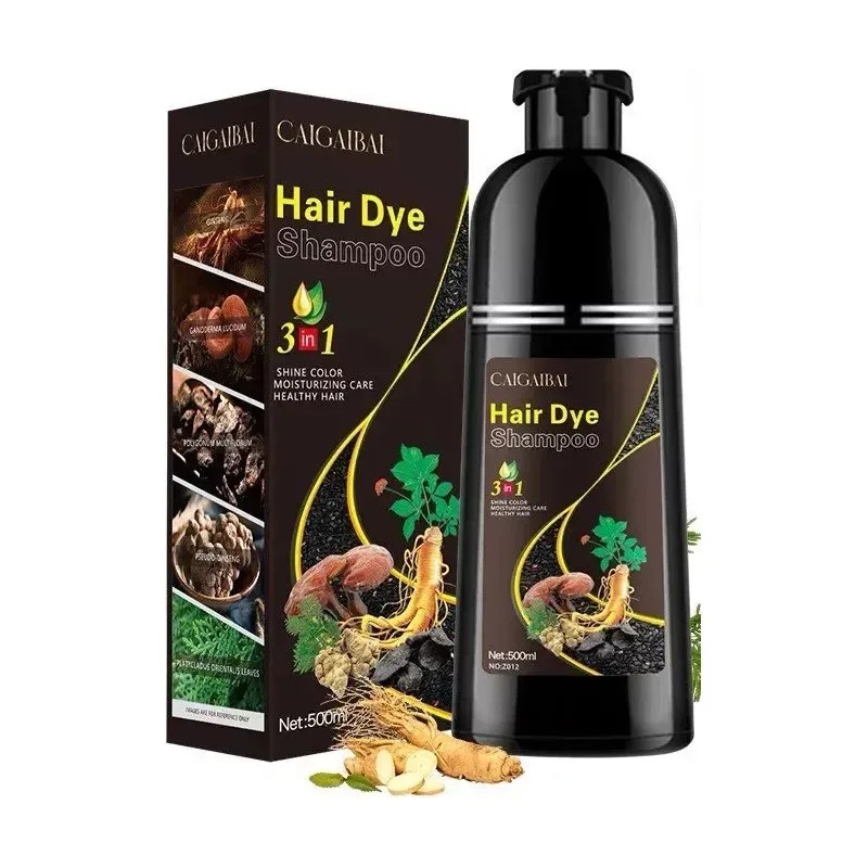 Shampoo Tinte Cubre Canas Con Jengibre Y Sin Amoniaco 500ml