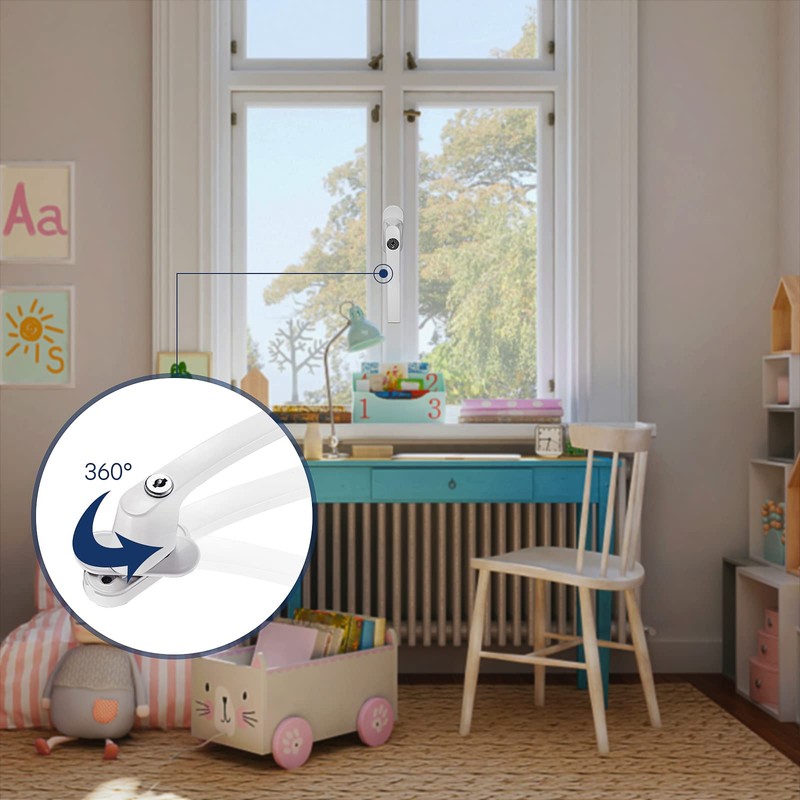 4 x Lockable Window Handles, Child Safety Window Lock with
