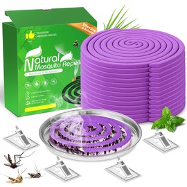 Extra Strong Mosquito Repellent Coils, 28 Pack Large Outdoor Coils for Patios, DEET Free, Long Lasting 7 to 8 Hours Burning Time, Effective Outdoor Insect Bug Control for BBQ Camping and Backyard